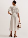 Ted Baker Ledra Puff Sleeve Midi Dress, White