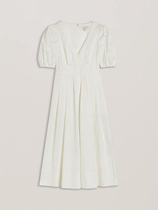 Ted Baker Ledra Puff Sleeve Midi Dress, White