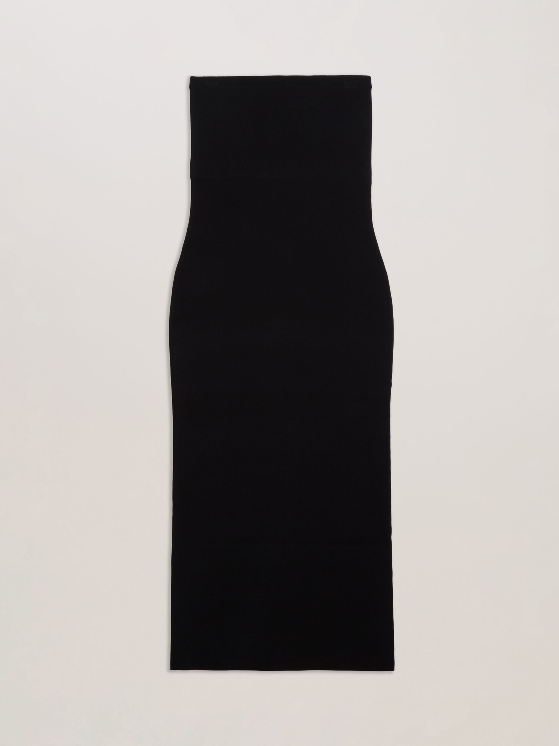 Ted Baker Jesssi Knitted Strapless Bodycon Midi Dress, Black, 8