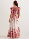 Ted Baker Alviano Floral Print Maxi Dress, Pink/Multi, Pink/Multi