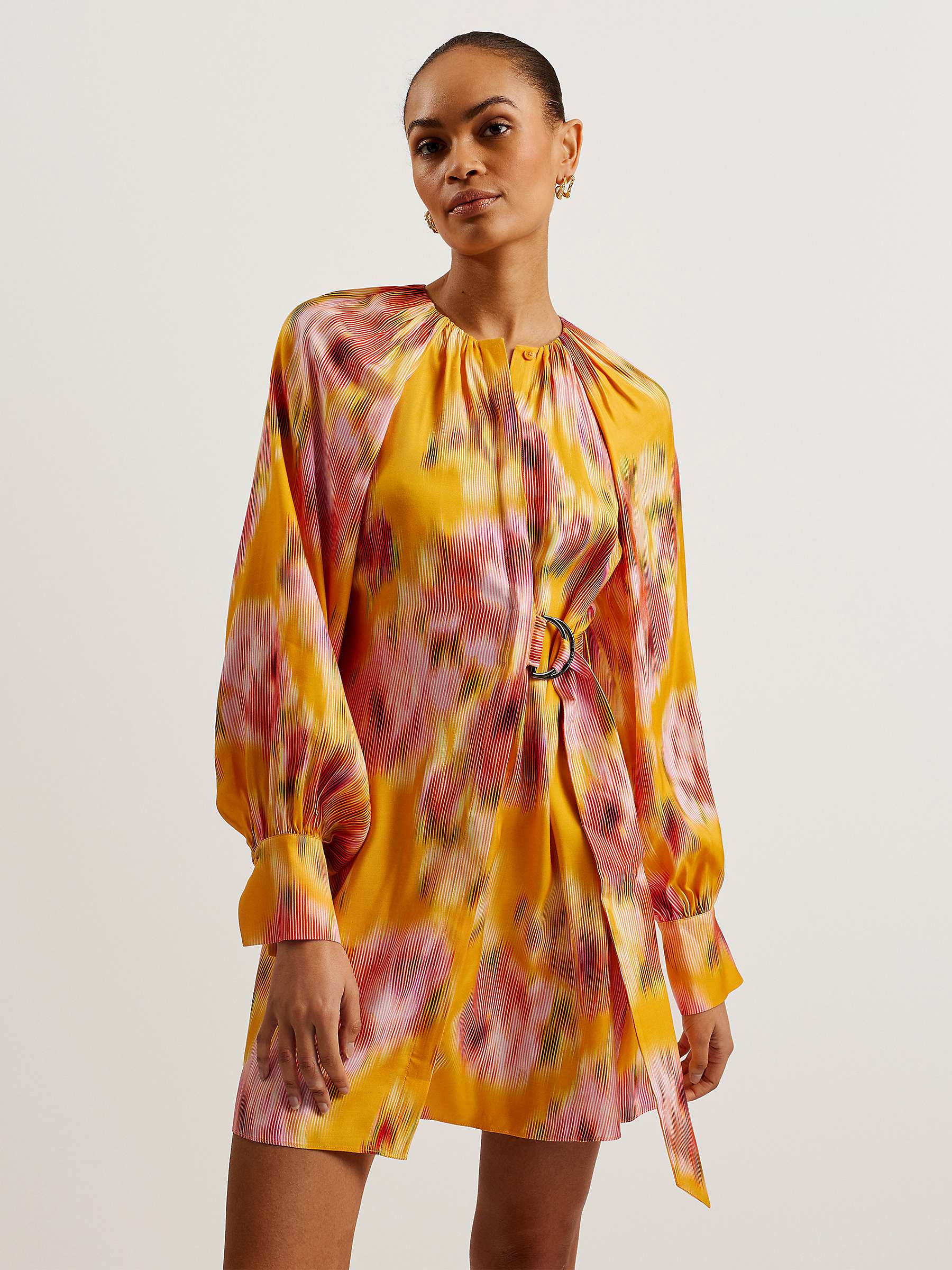 Buy Ted Baker Akemi Graphic Print Mini Dress, Orange/Multi Online at johnlewis.com