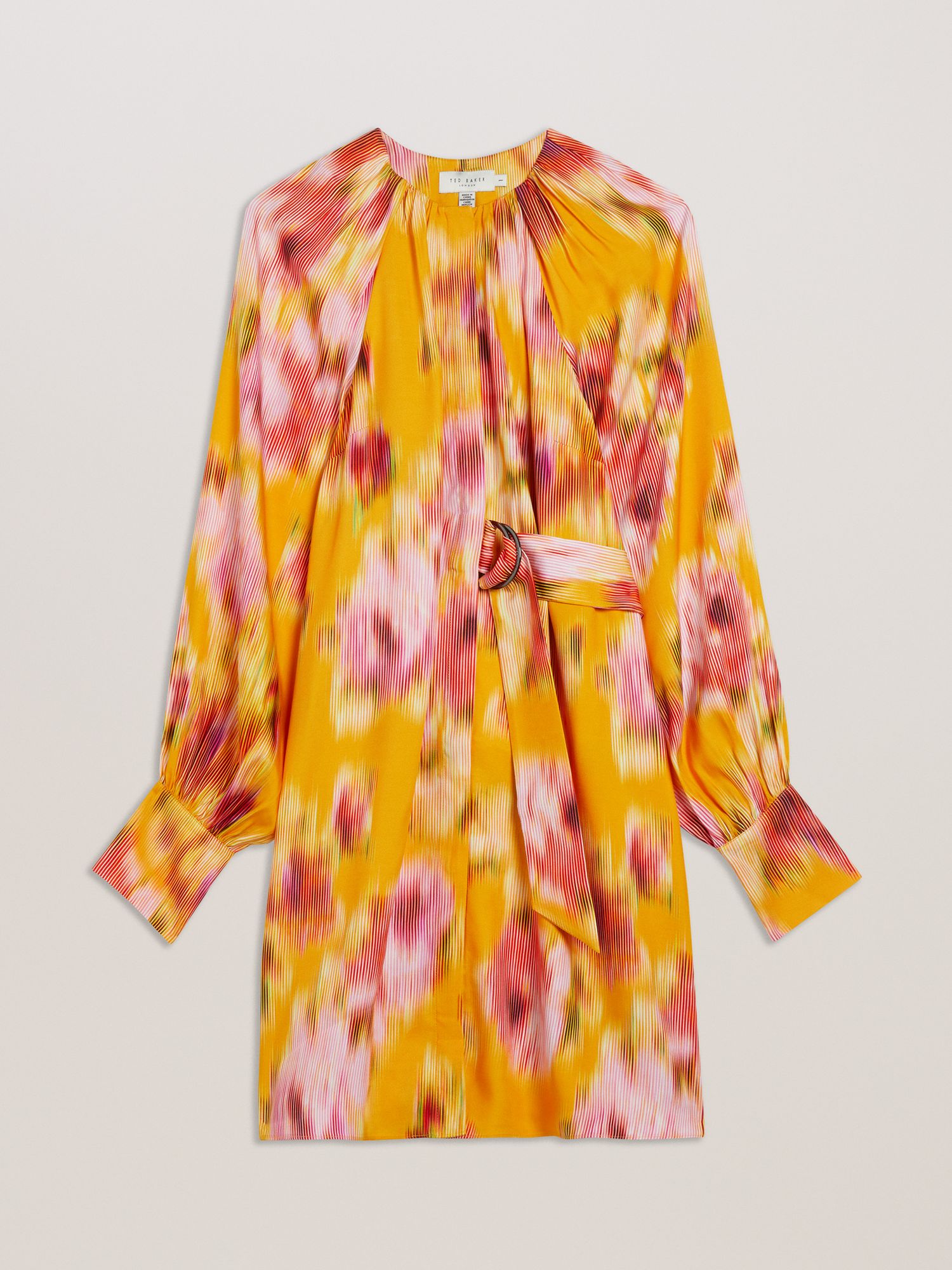 Ted Baker Akemi Graphic Print Mini Dress, Orange/Multi, 10