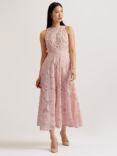 Ted Baker Ullaa Textured Flower Maxi Dress, Light Pink