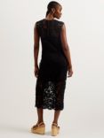 Ted Baker Corha Floral Embroidery Midi Dress, Black