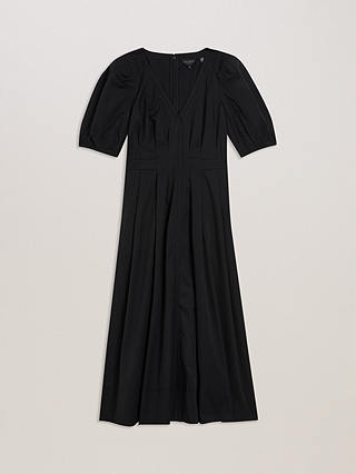 Ted Baker Ledra Puff Sleeve Midi Dress, Black