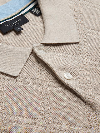 Ted Baker Ventar Regular Short Sleeve Polo Shirt, Light Grey