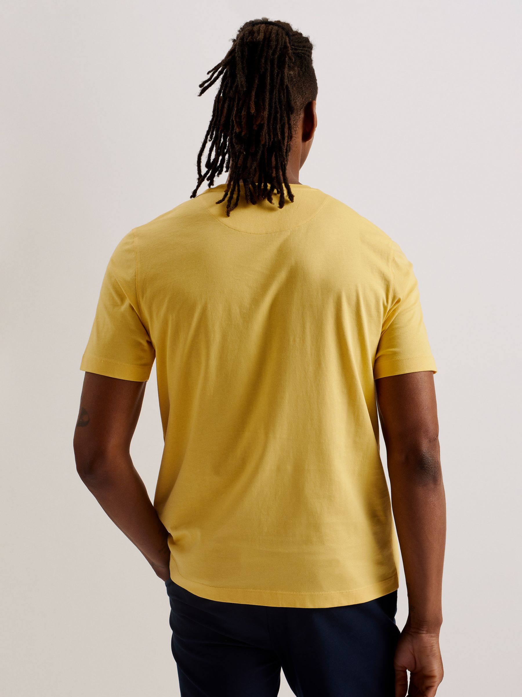 Ted Baker Tywinn Cotton T-Shirt, Yellow, S