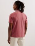 Ted Baker Orbite Zip Neck Polo Shirt, Pink