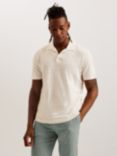 Ted Baker Flinpo Short Sleeve Regular Linen Polo Shirt, Mid Orange