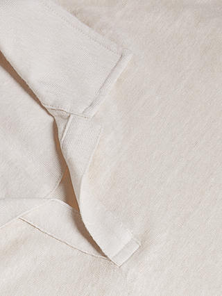 Ted Baker Flinpo Short Sleeve Regular Linen Polo Shirt, Light Grey