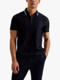 Ted Baker Orbite Slim Fit Jacquard Polo Shirt, Navy