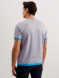 Ted Baker Finity Short Sleeve Regular Jacquard T-Shirt, Bright Blue