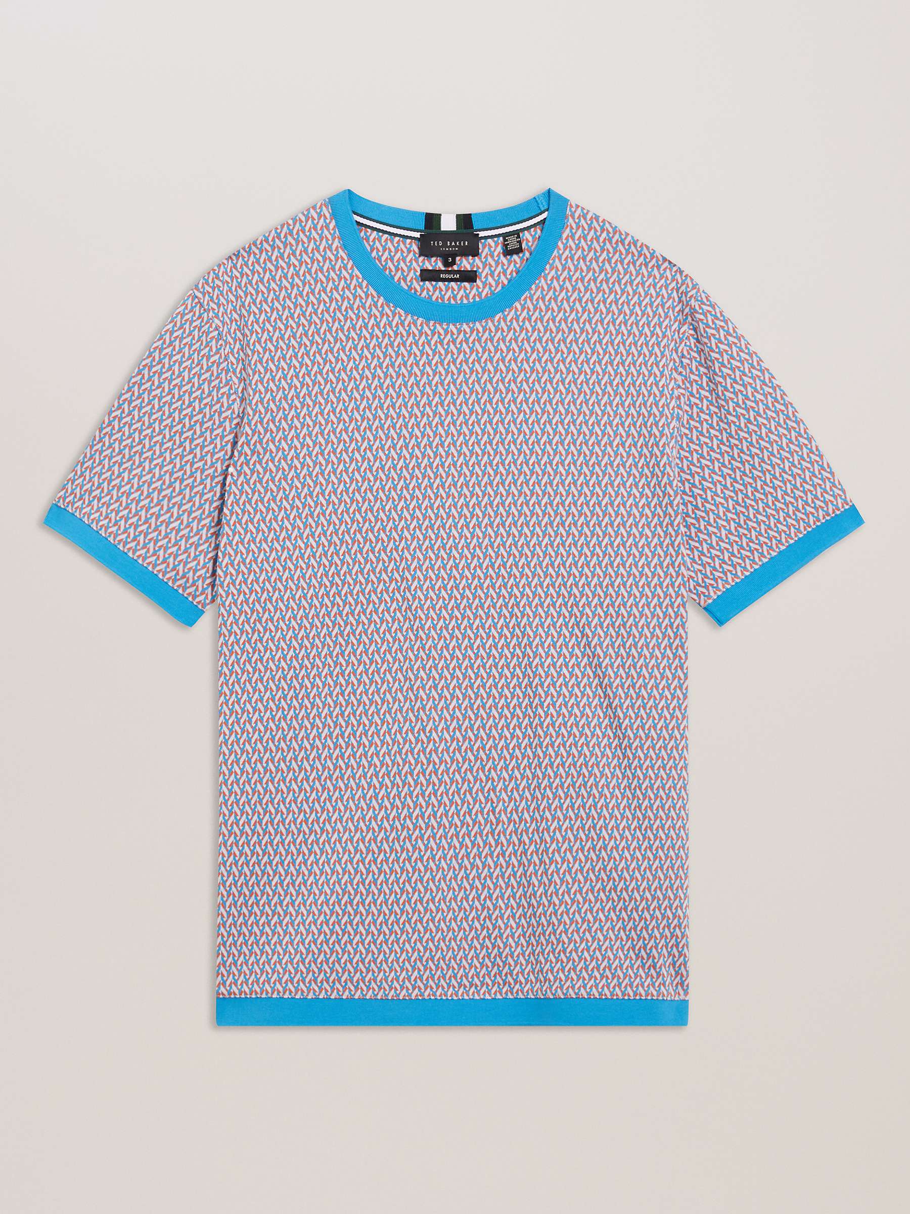 Buy Ted Baker Finity Short Sleeve Regular Jacquard T-Shirt Online at johnlewis.com