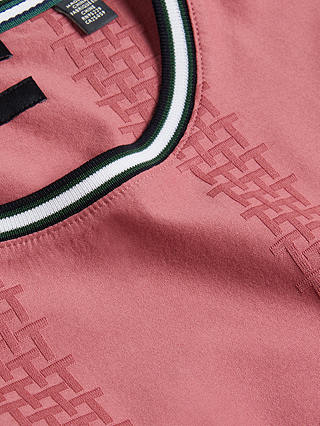 Ted Baker Rousel Short Sleeve Slim Fit Jacquard T-Shirt, Pink
