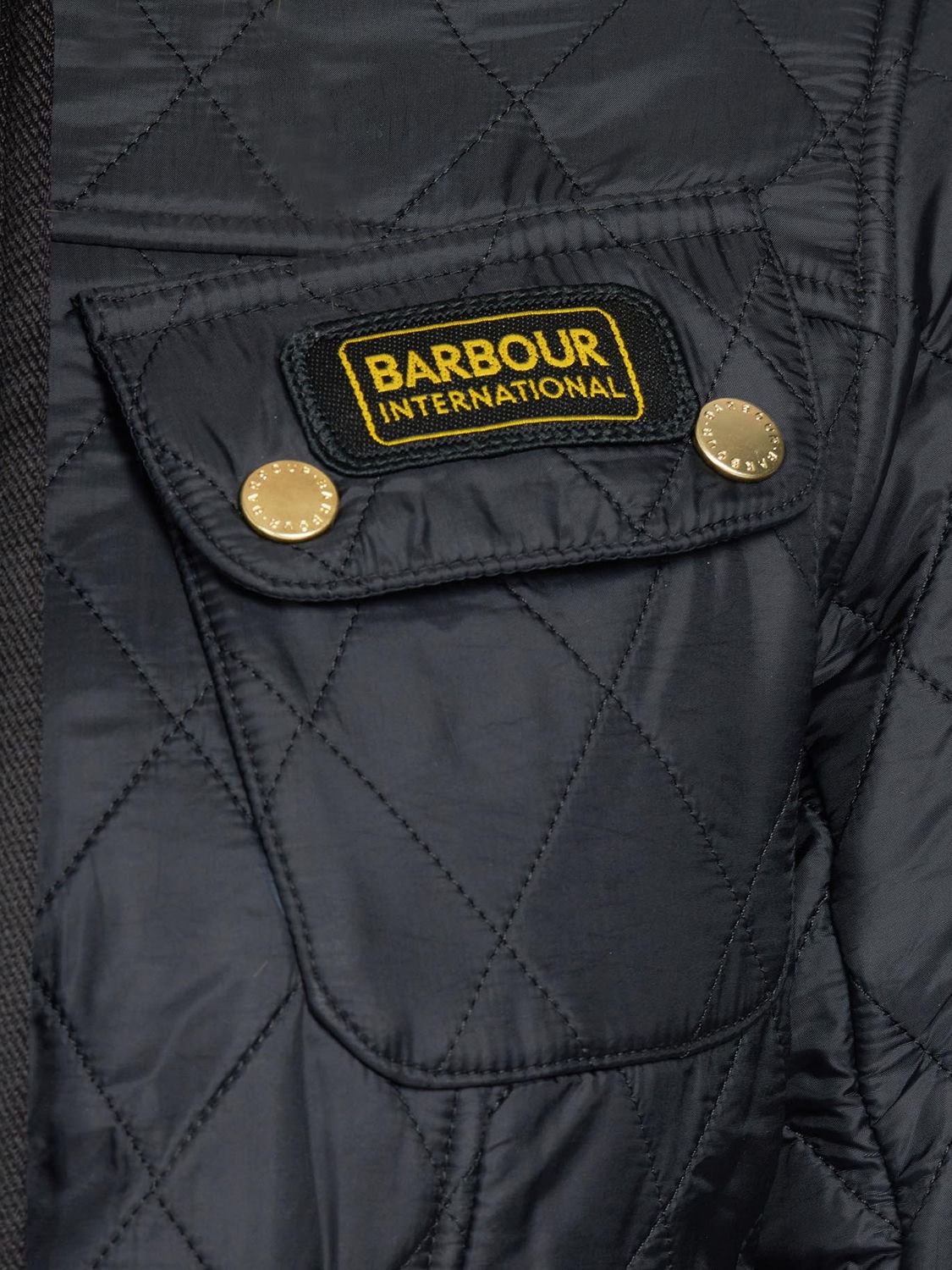 Barbour International Polar Quilted Jacket, Black at John Lewis & Partners