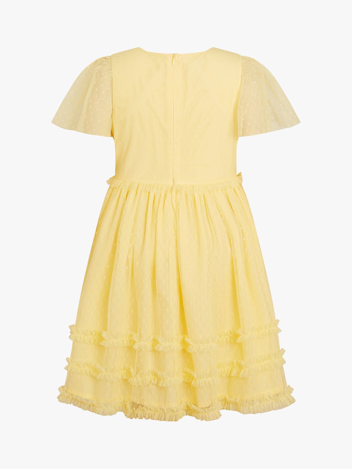 Buy Monsoon Kids' Buttercup Dobby Dress, Yellow Online at johnlewis.com