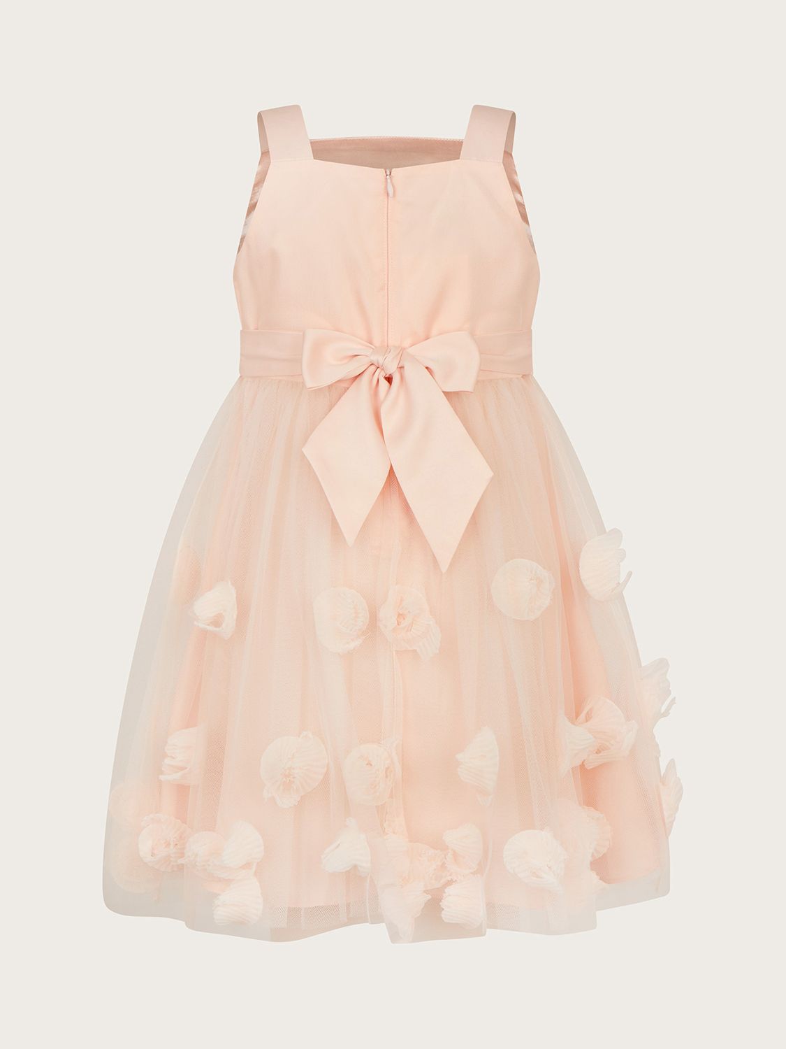 Monsoon Kids' Serenata Rose 3D Occasion Dress,, Pink, 14-15 years