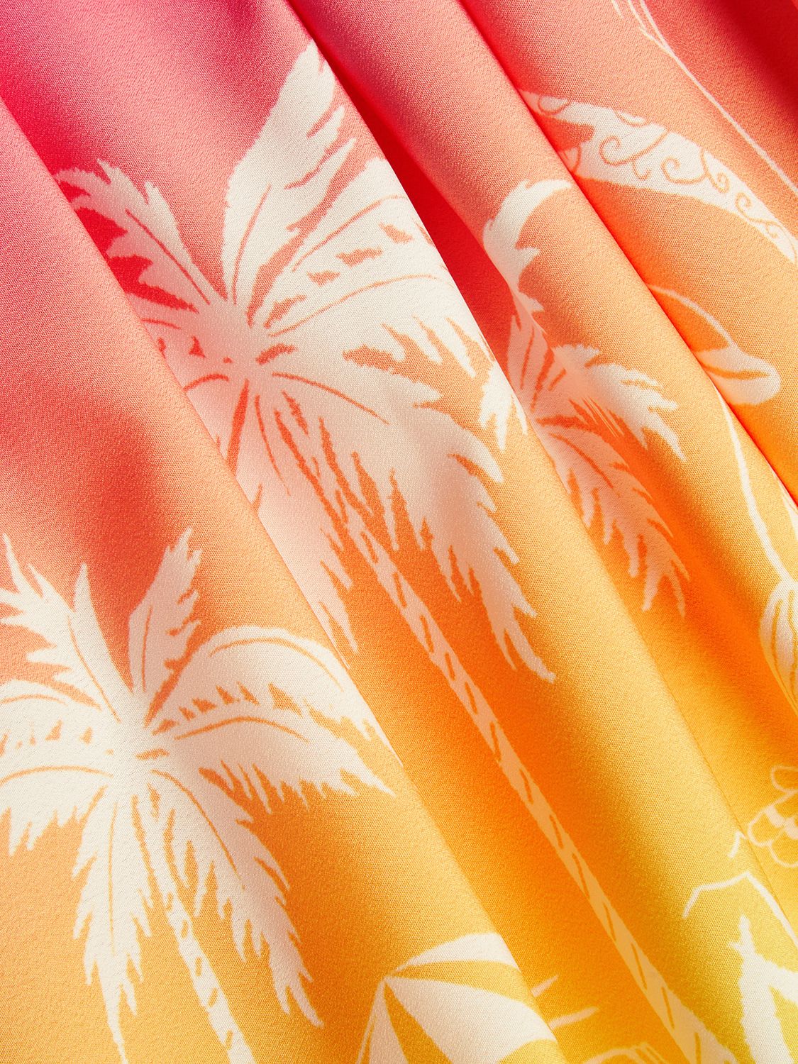 Buy Monsoon Kids' Sunset Palm Print Shirred Dress, Multi Online at johnlewis.com
