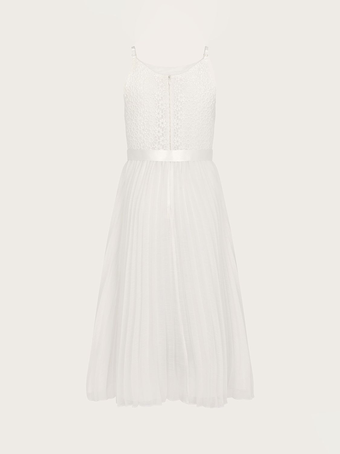 Buy Monsoon Kids' Daisy Lace Truth Occasion Dress, Ivory Online at johnlewis.com
