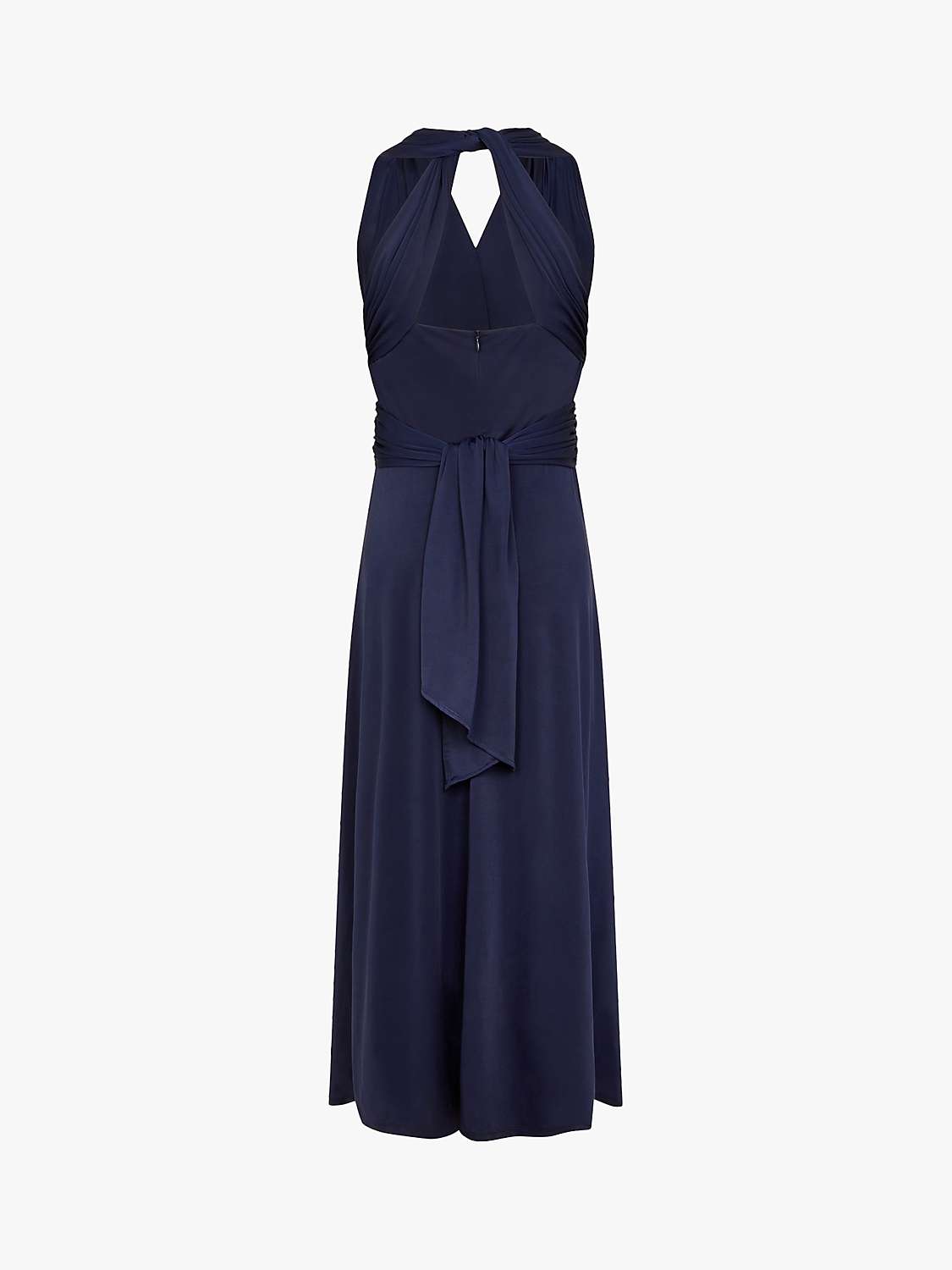 Buy Monsoon Kids' Tia Twist Front Dip Hem Prom Dress, Navy Online at johnlewis.com