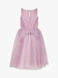 Monsoon Kids' Veronica Diamond Spot Ruffle Tulle Occasion Dress, Lilac