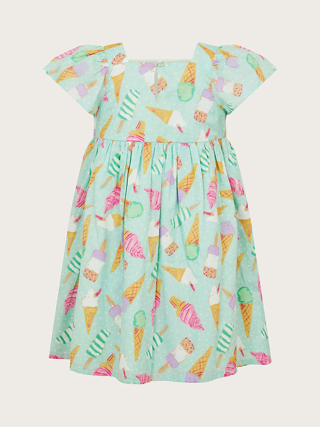 Buy Monsoon Kids' Ice Cream Print Dress, Aqua/Multi Online at johnlewis.com