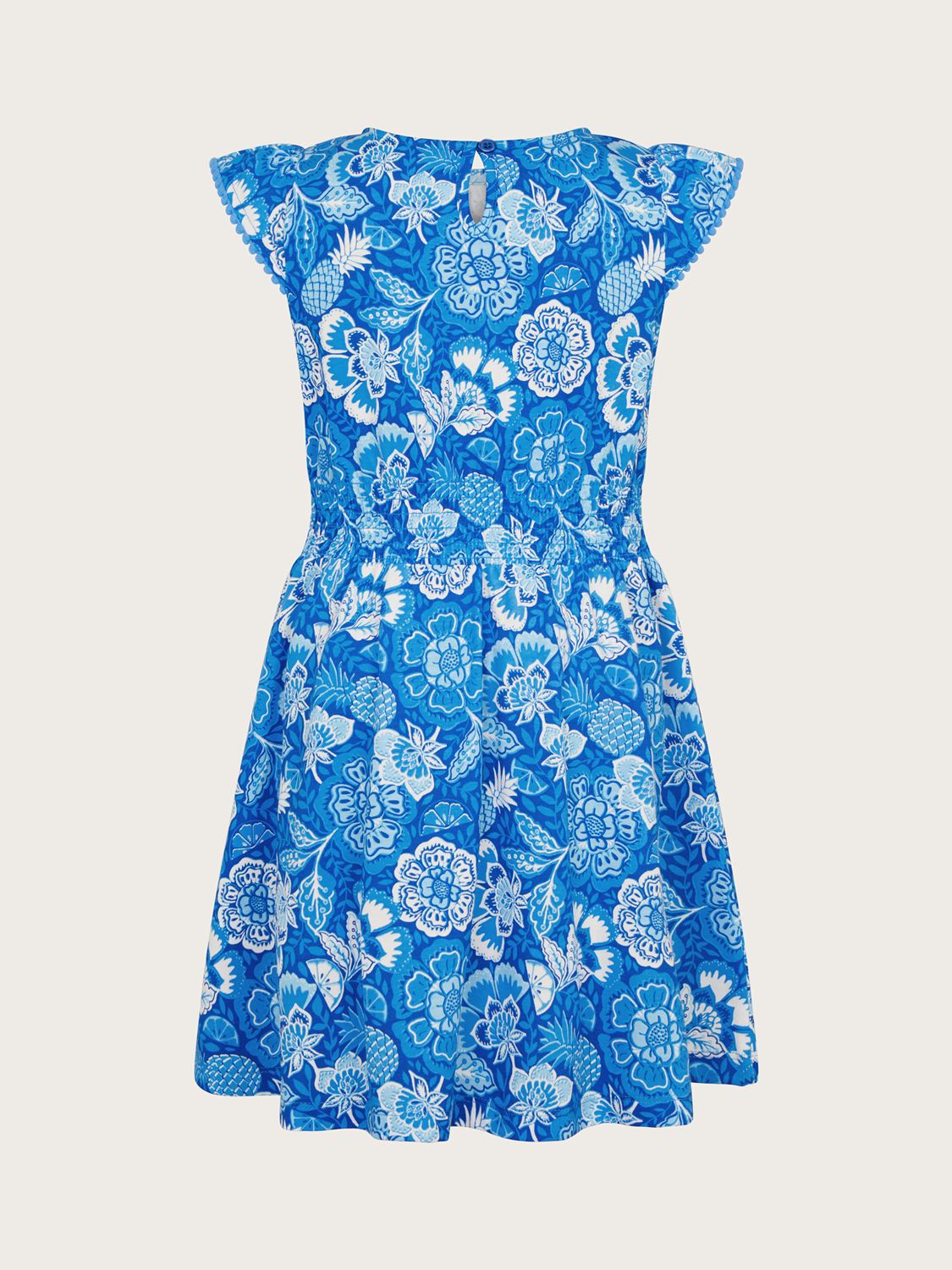 Buy Monsoon Kids' Heritage Floral Fruit Print Dress, Blue Online at johnlewis.com