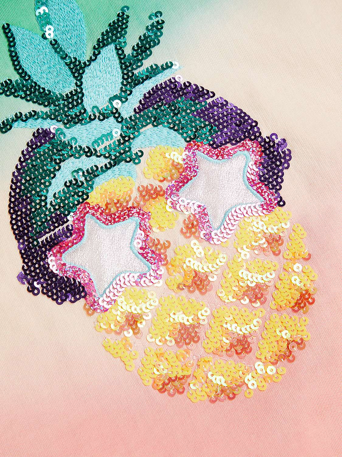 Buy Monsoon Kids' Fun Pineapple Sequin Ombre Sweatshirt, Green Online at johnlewis.com