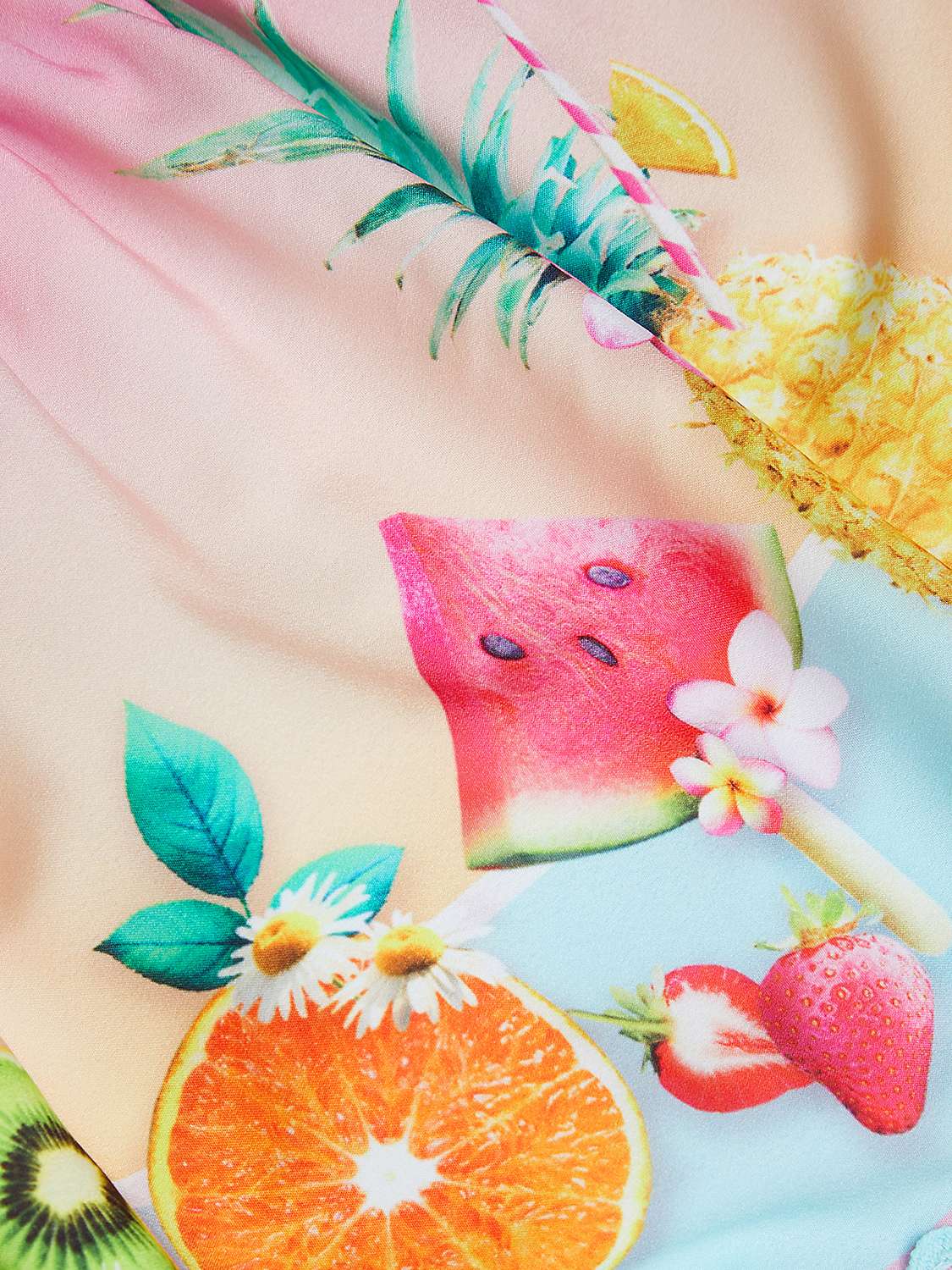 Buy Monsoon Kids' Fruit Print Ombre Skirt, Orange Online at johnlewis.com