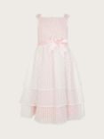 Monsoon Kids' Audrey Organza Spot Occasion Dress, Pink