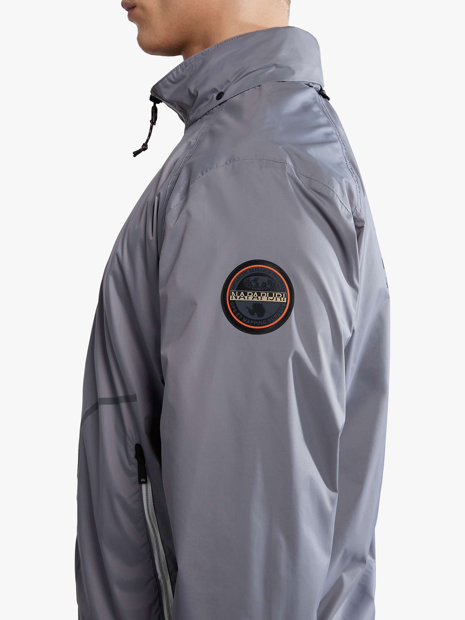 Buy Napapijri Cloudy Windbreaker Jacket, Grey Owl Online at johnlewis.com