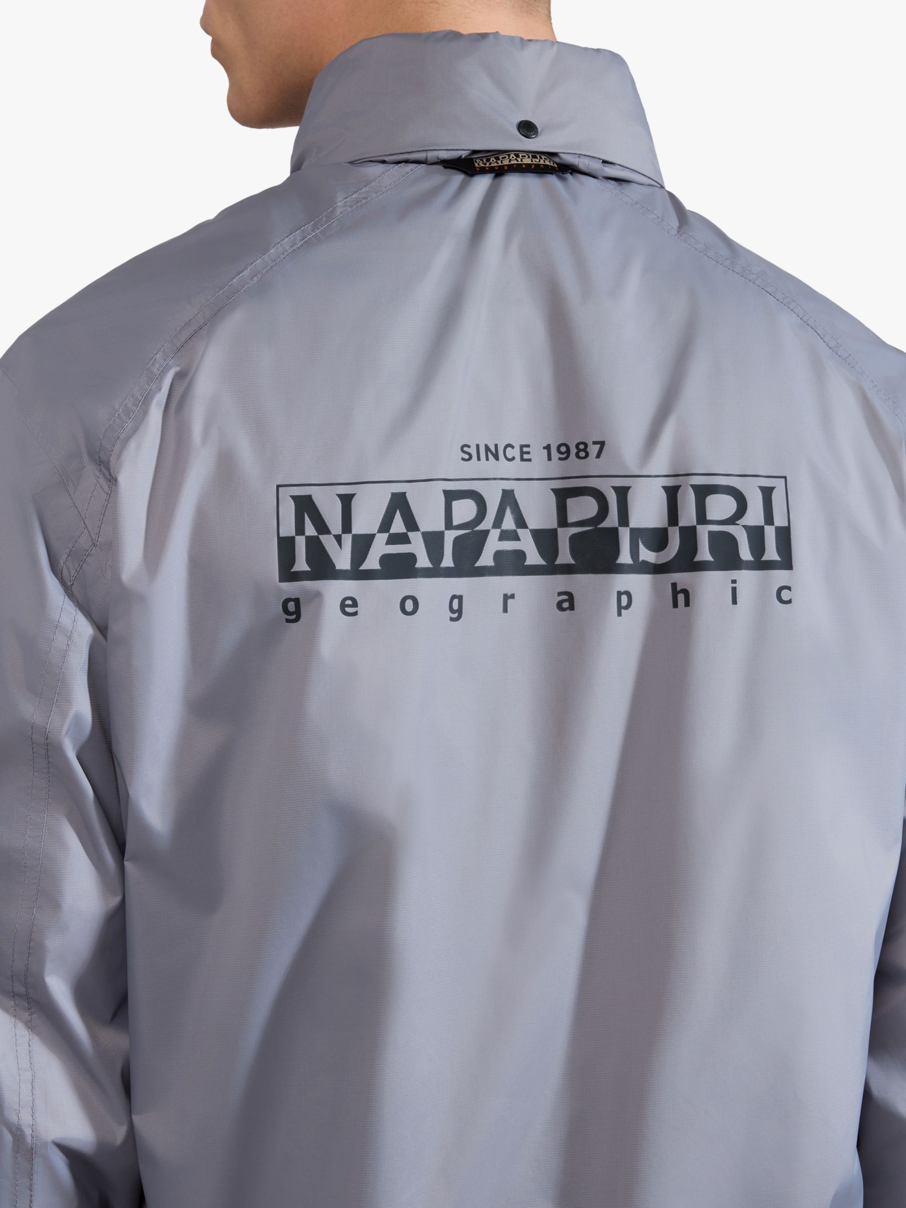 Buy Napapijri Cloudy Windbreaker Jacket, Grey Owl Online at johnlewis.com