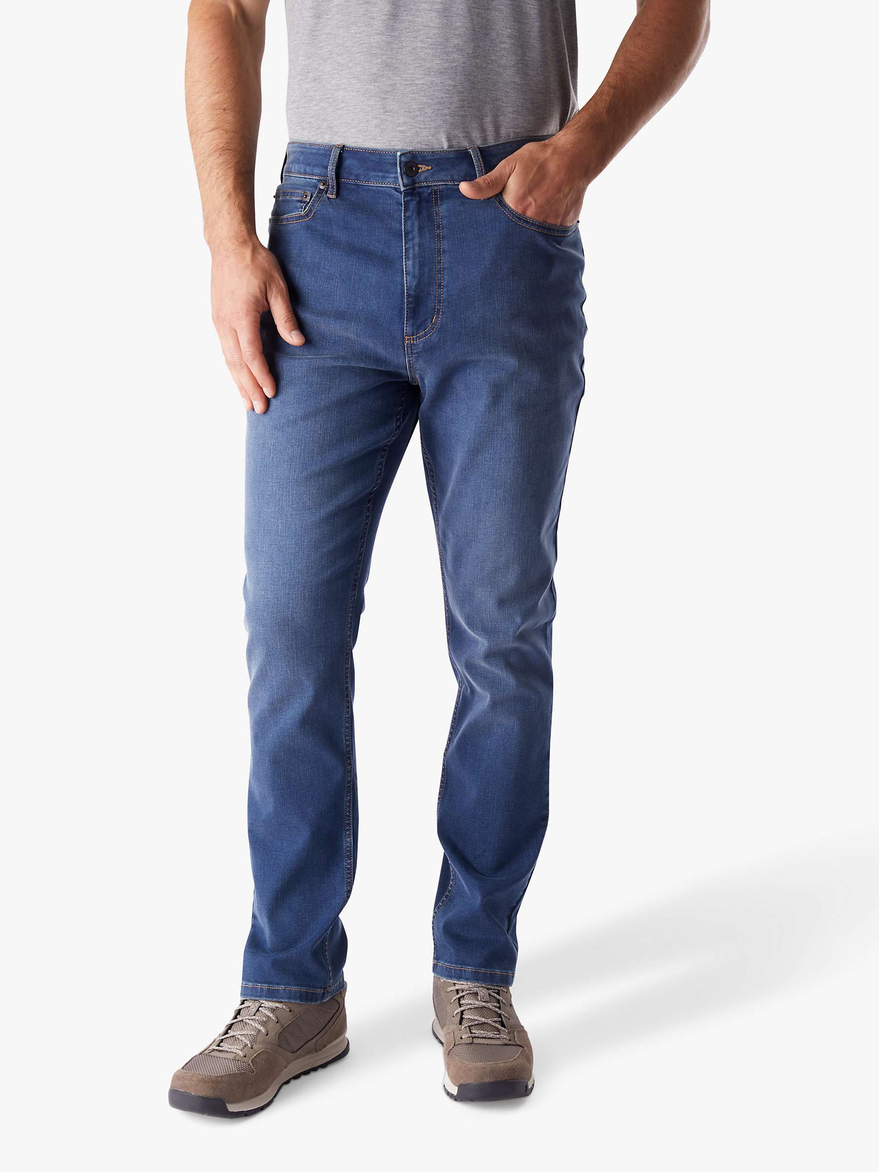 Buy Rohan Flex Tapered Fit Jeans, Mid Denim Online at johnlewis.com