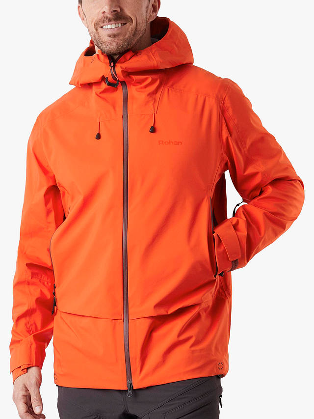 Rohan Ventus Men's Waterproof Jacket, Solar Orange at John Lewis & Partners