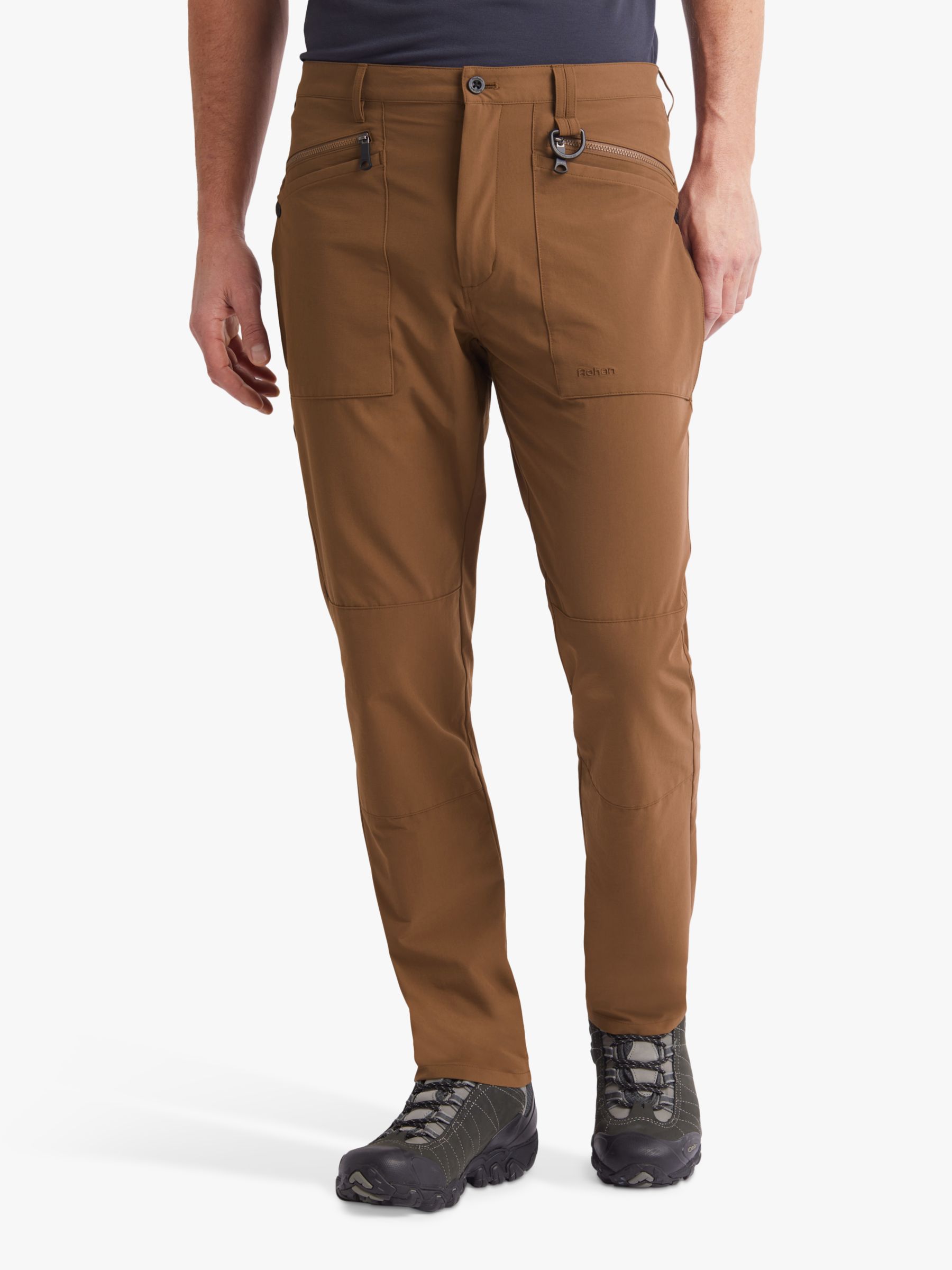 Rohan Stretch Bags Walking Trousers, Woodland Brown at John Lewis ...