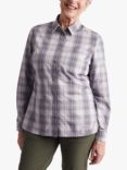 Rohan Women's Coast Check Long Sleeve Shirt, Mauve Grey/Orchid