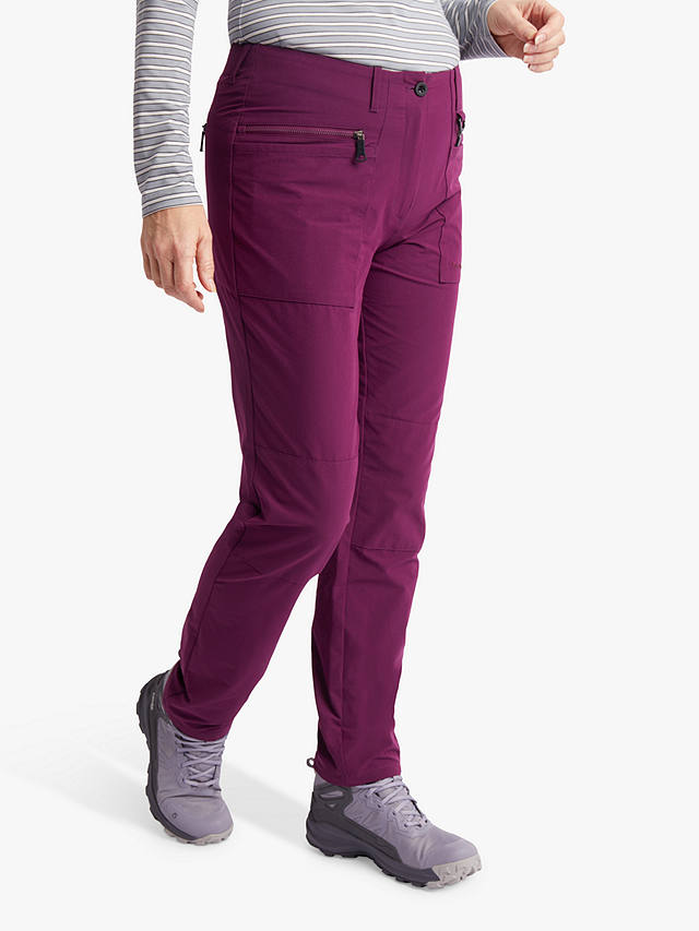 Rohan Stretch Bags Walking Trousers, Plum Purple
