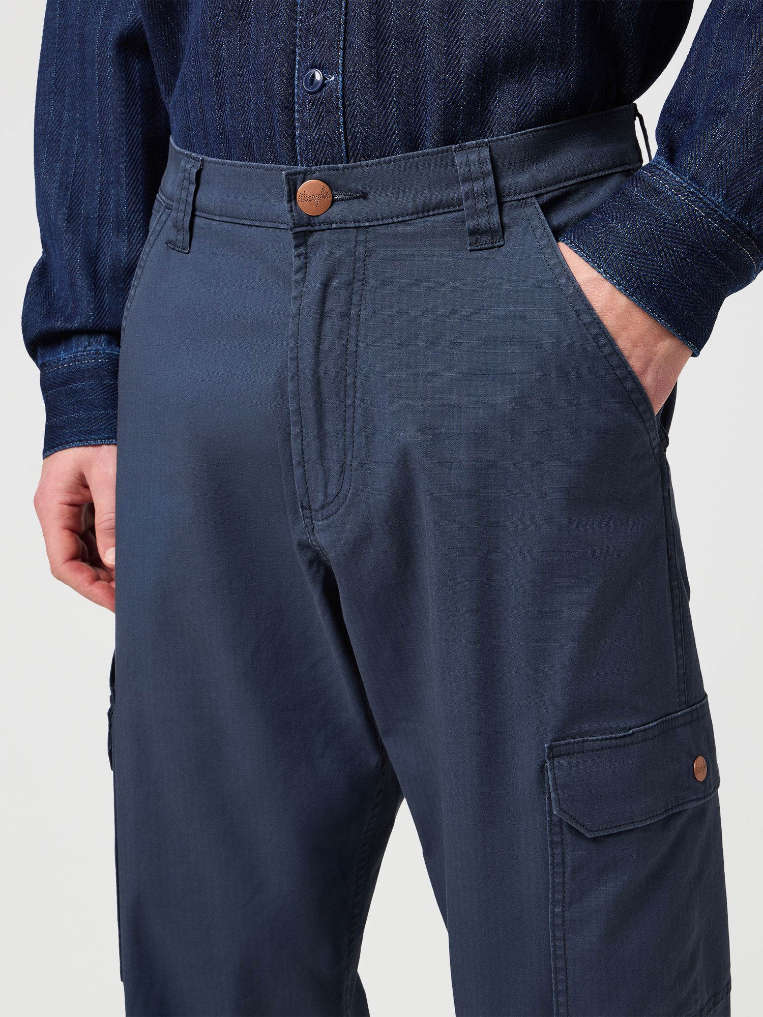 Buy Wrangler Casey Jones Utility Trousers, Navy Online at johnlewis.com