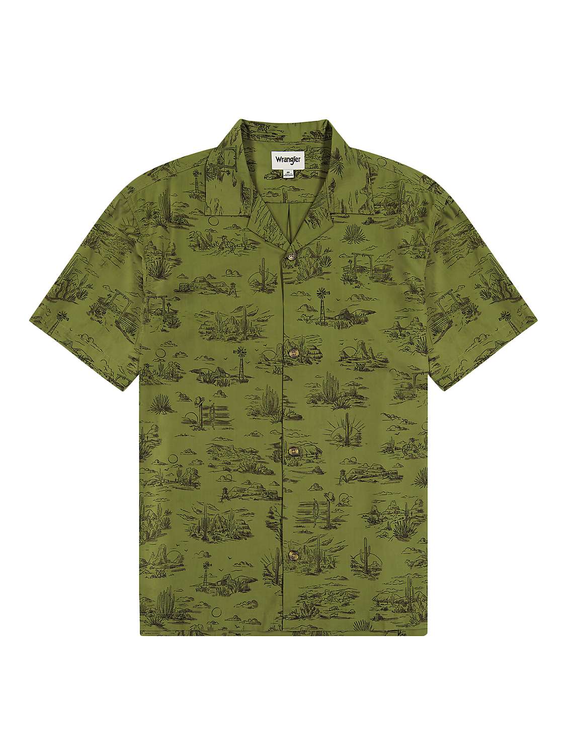 Buy Wrangler Resort Short Sleeve Shirt, Olive Online at johnlewis.com