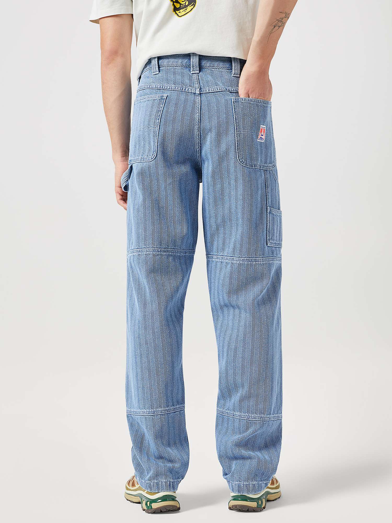 Buy Wrangler Casey Carpenter Straight Leg Jeans, Med Indigo Online at johnlewis.com