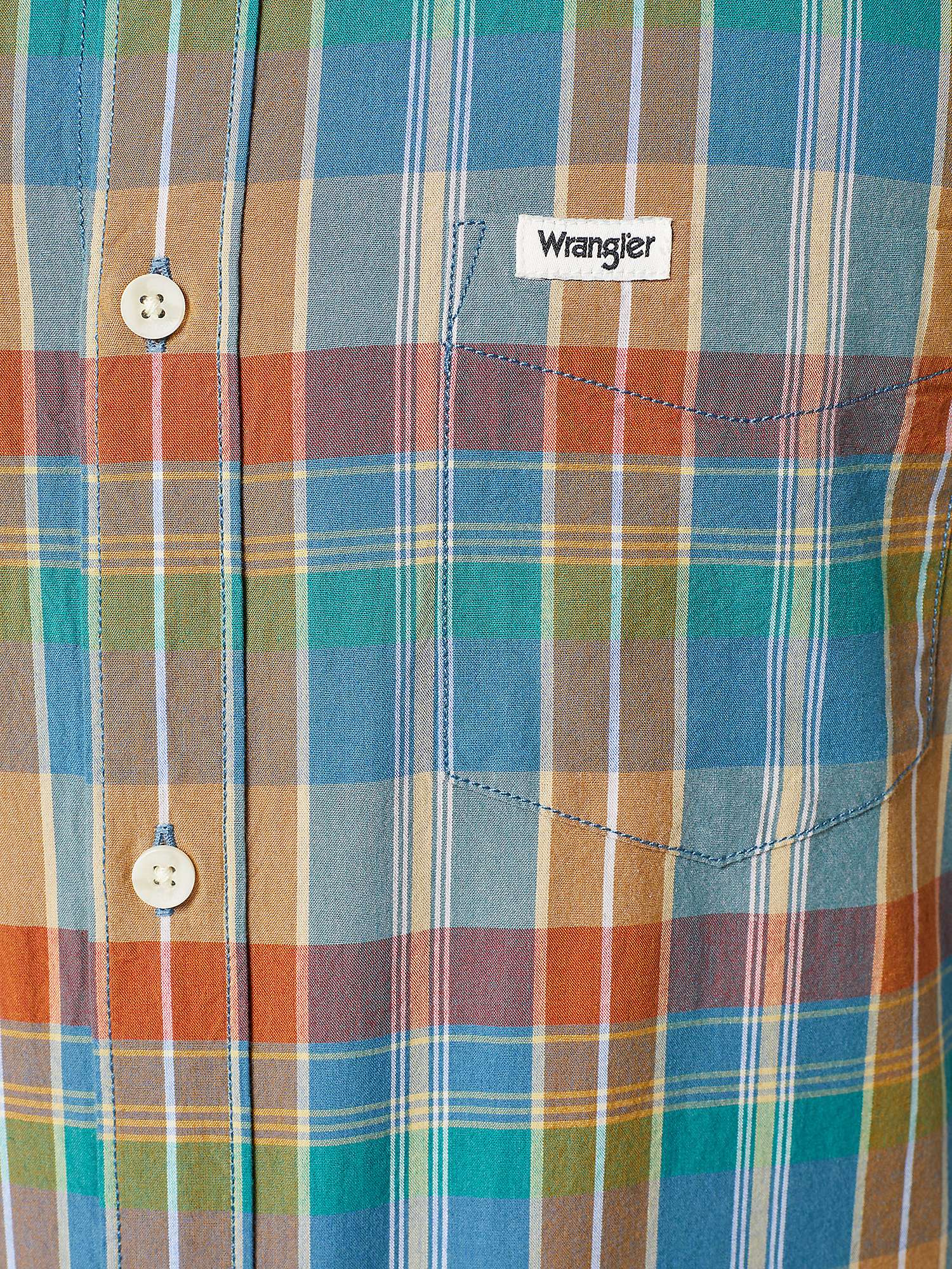 Buy Wrangler Short Sleeve 1 Pocket Shirt, Multi Online at johnlewis.com
