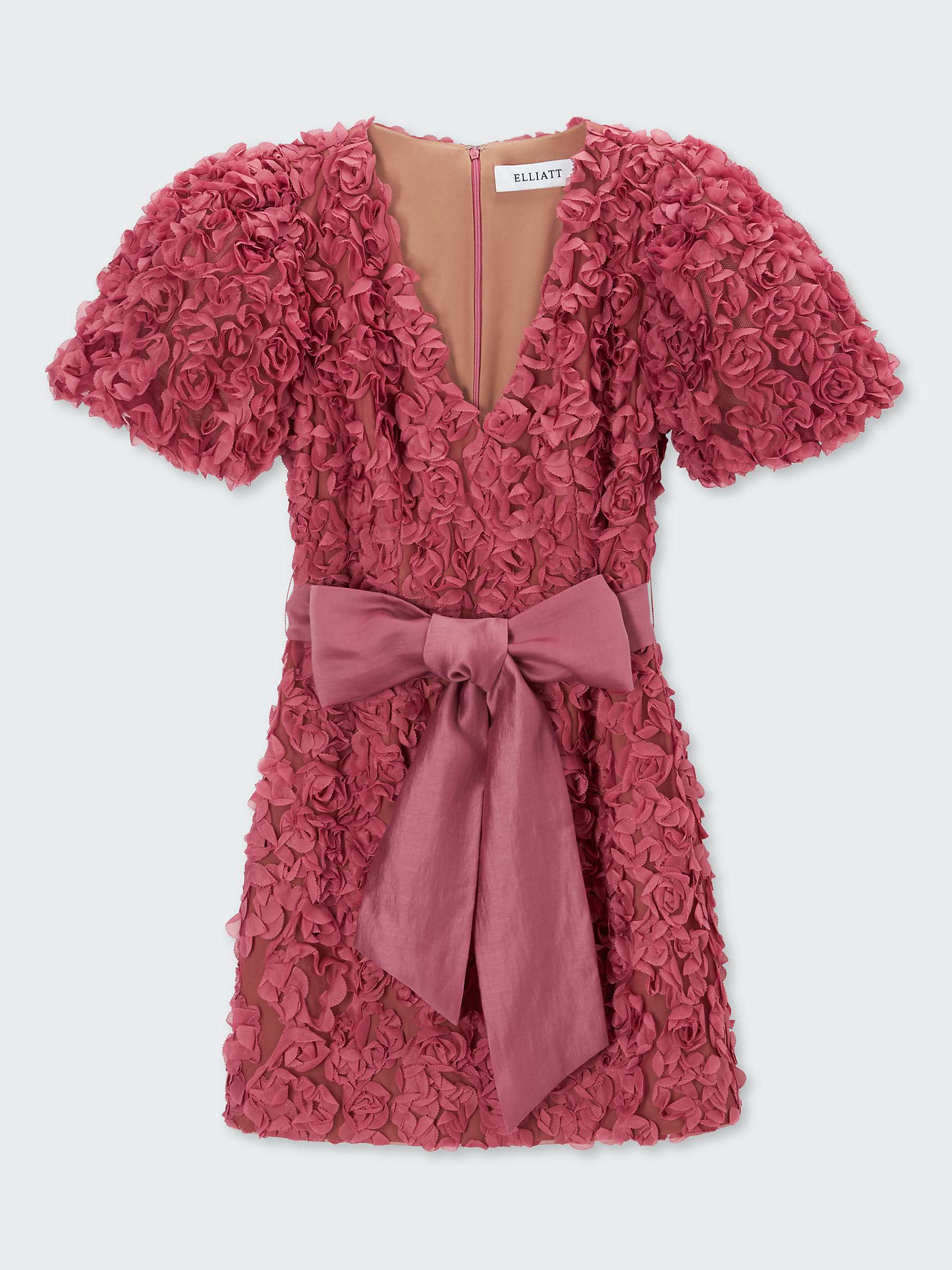 Buy Elliatt Adoration Short Puffed Mini Dress, Raspberry Online at johnlewis.com