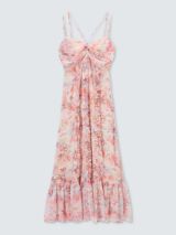 Elliatt Je Taime Floral Print Maxi Dress, Pink/Multi