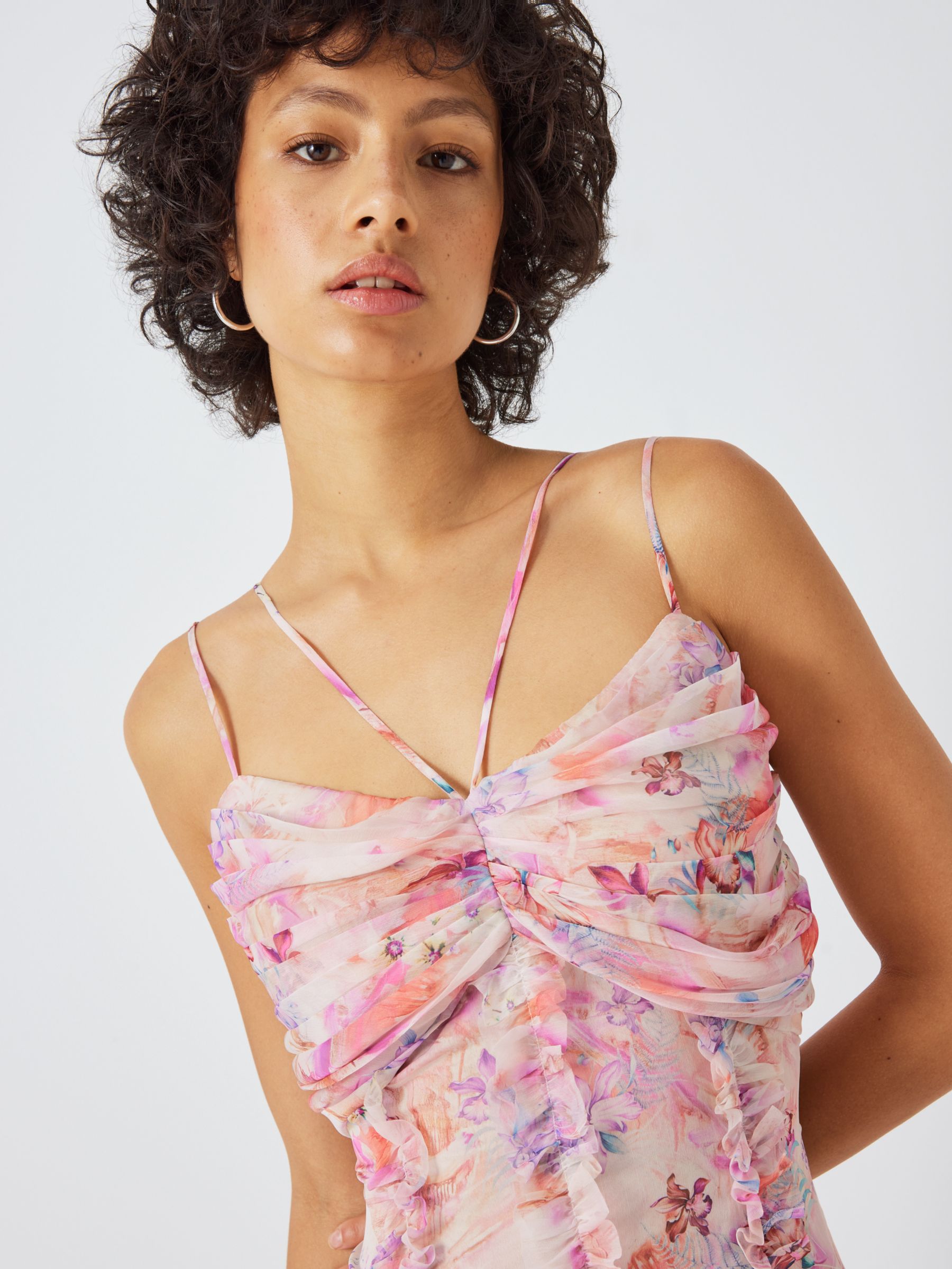 Elliatt Je Taime Floral Print Maxi Dress, Pink/Multi, XS