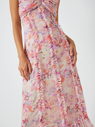 Elliatt Je Taime Floral Print Maxi Dress, Pink/Multi