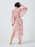 Elliatt Inseparable Floral Print Billow Sleeves Ruffle Maxi Dress, Pink, Pink
