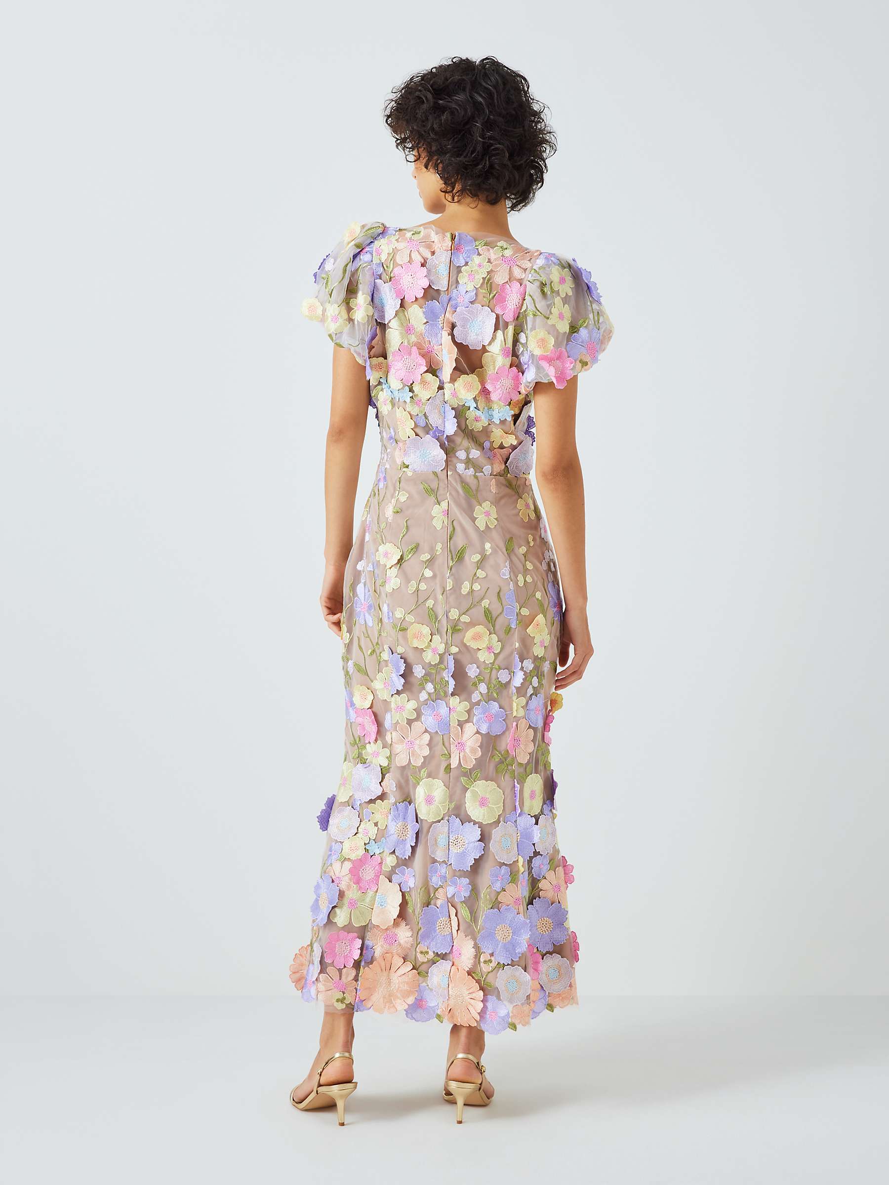Buy Elliatt Astraea 3D Floral Lace Maxi Dress, Multi Online at johnlewis.com