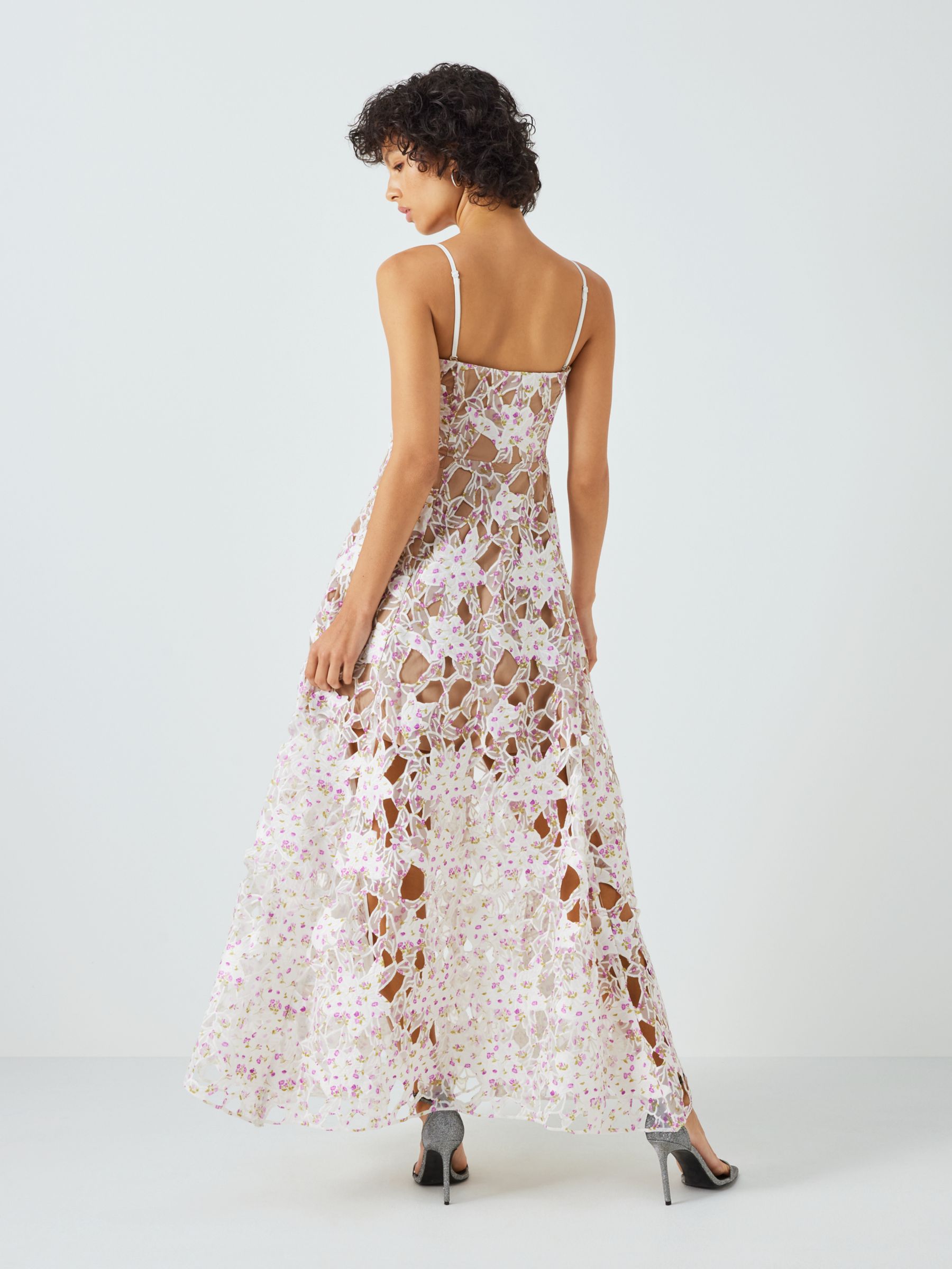 Elliatt Connection Broderie Lace Maxi Dress, Natural/Multi, XS