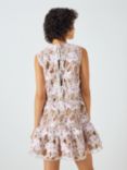 Elliatt Heartbeat Broderie Lace Mini Dress, Natural/Multi