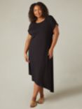 Live Unlimited Curve Jersey Asymmetric Dress, Black, Black